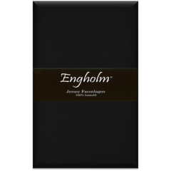 Ekstra højt stræklagen - Bomuldsjersey - 90x220cm - Sort