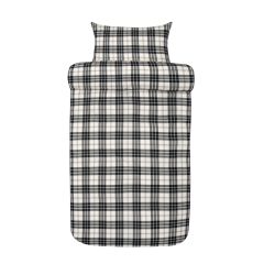 Høie flonel sengesæt - Lukas - Dæmpet sort - 140x200cm