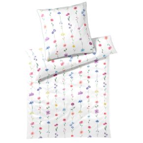 Elegante sengesæt - Flower Show - Hvid - 140x220cm