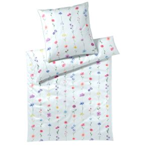 Elegante sengesæt - Flower Show - Sky Blue