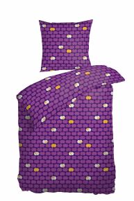 Night & Day sengesæt - Æbler lilla-70x100cm