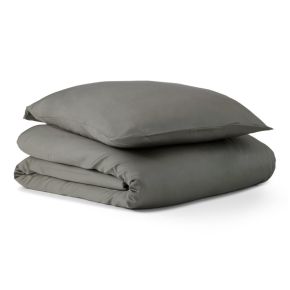 Nordic Weaving bambussengesæt - Mørk Grå - 140x220cm
