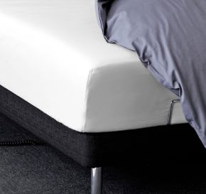 CPH Living faconlagen til boxmadras - bomuld - 150x200cm - Hvid