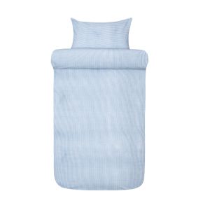 Høie krepp sengesæt - Lykke - Denimblå - 140x220cm