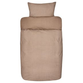 Høie Flonel sengesæt - Storm - Kanel - 140x200cm