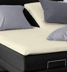 CPH Living kuvertlagen til U-topmadras - bomuld - 160x200cm - Råhvid